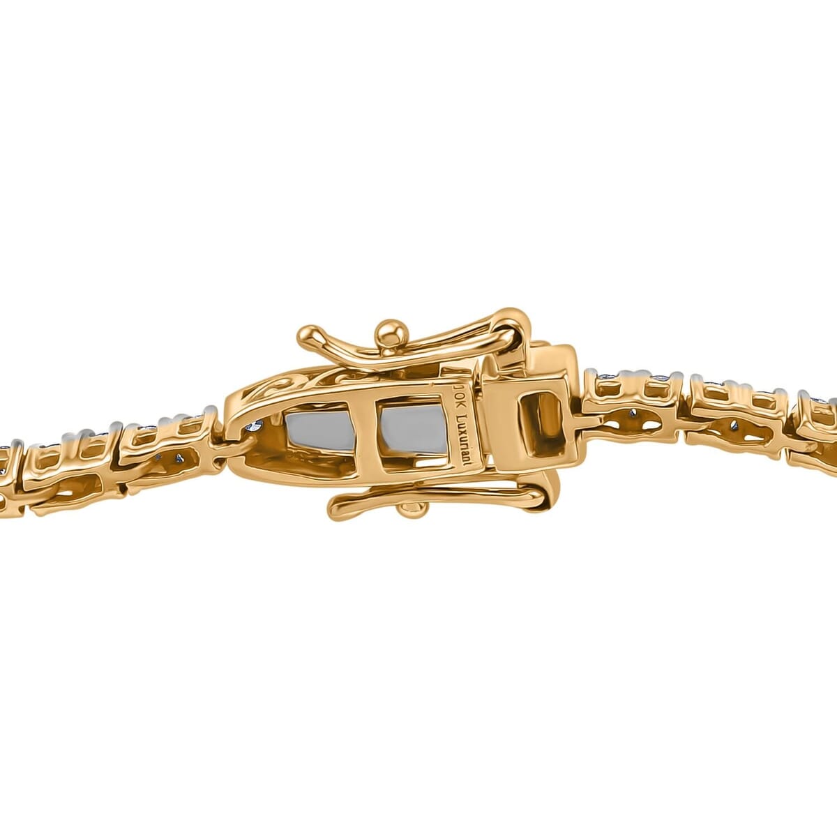 Luxuriant Lab Grown Diamond E-F VS 3.00 ctw Bracelet in 10K Yellow Gold (7.25 In) image number 3