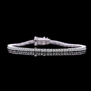 Luxuriant Lab Grown Diamond E-F VS 3.00 ctw Bracelet in 14K White Gold (6.50 In) (Del. in 10-12 Days)