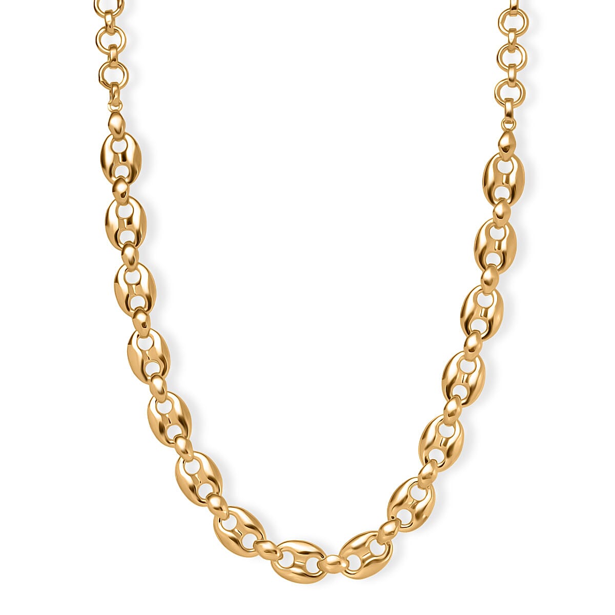 EverTrue Bronzella Collection Mariner Link Necklace in 18K YG Plated Bronze 18-20 Inches image number 0