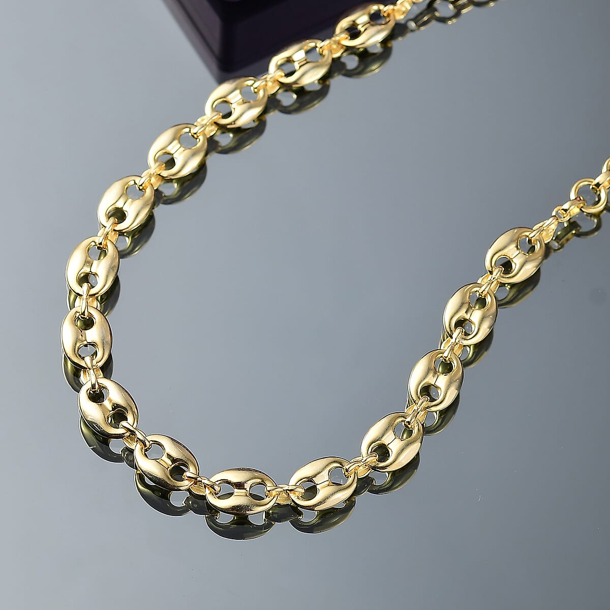 EverTrue Bronzella Collection Mariner Link Necklace in 18K YG Plated Bronze 18-20 Inches image number 1
