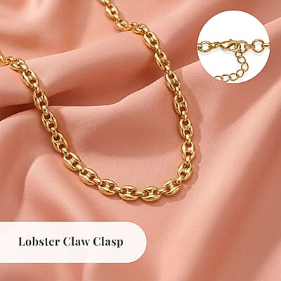 EverTrue Bronzella Collection Mariner Link Necklace in 18K YG Plated Bronze 18-20 Inches