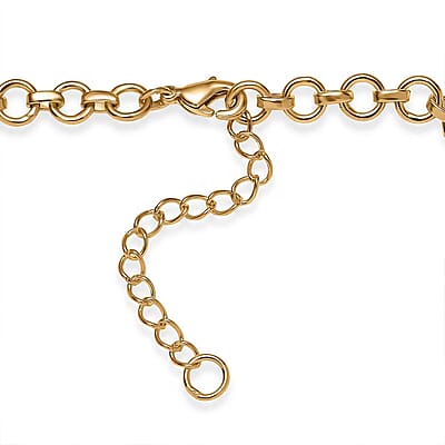 EverTrue Bronzella Collection Mariner Link Necklace in 18K YG Plated Bronze 18-20 Inches