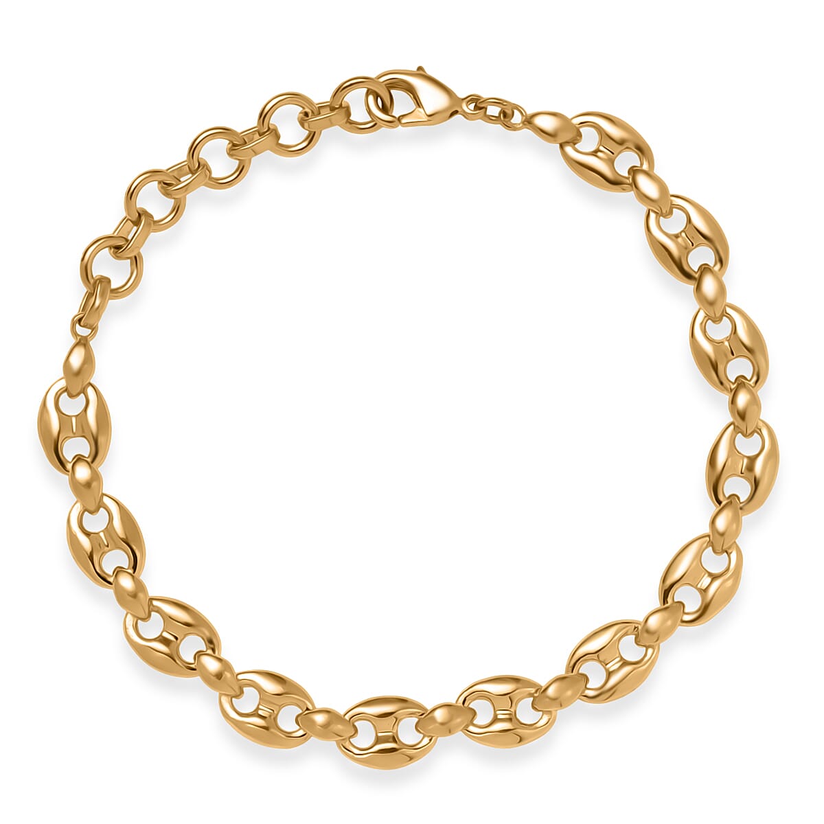 EverTrue Bronzella Collection Mariner Link Bracelet in 18K YG Plated Bronze (6.50-8.0In) image number 0