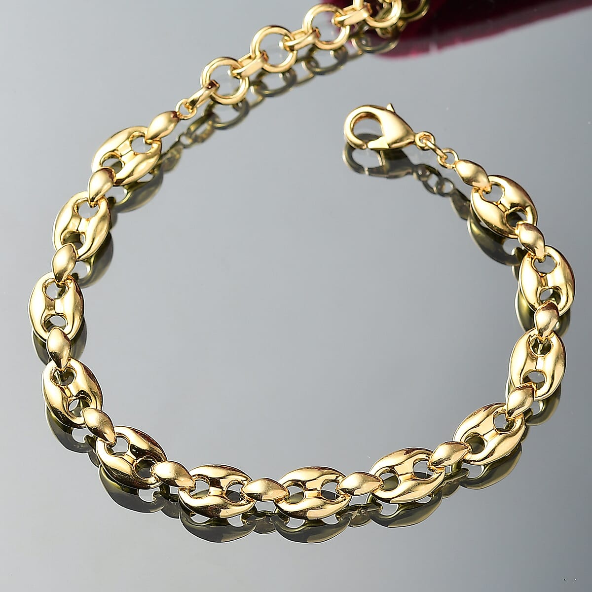 EverTrue Bronzella Collection Mariner Link Bracelet in 18K YG Plated Bronze (6.50-8.0In) image number 1