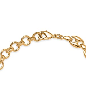 Doorbuster EverTrue Bronzella Collection Mariner Link Bracelet in 18K YG Plated Bronze (6.50-8.0In)