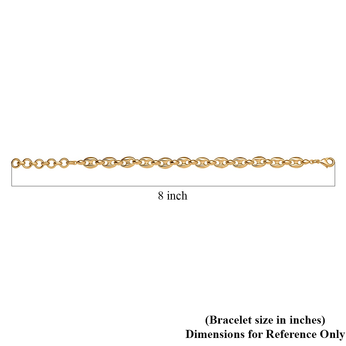 EverTrue Bronzella Collection Mariner Link Bracelet in 18K YG Plated Bronze (6.50-8.0In) image number 4