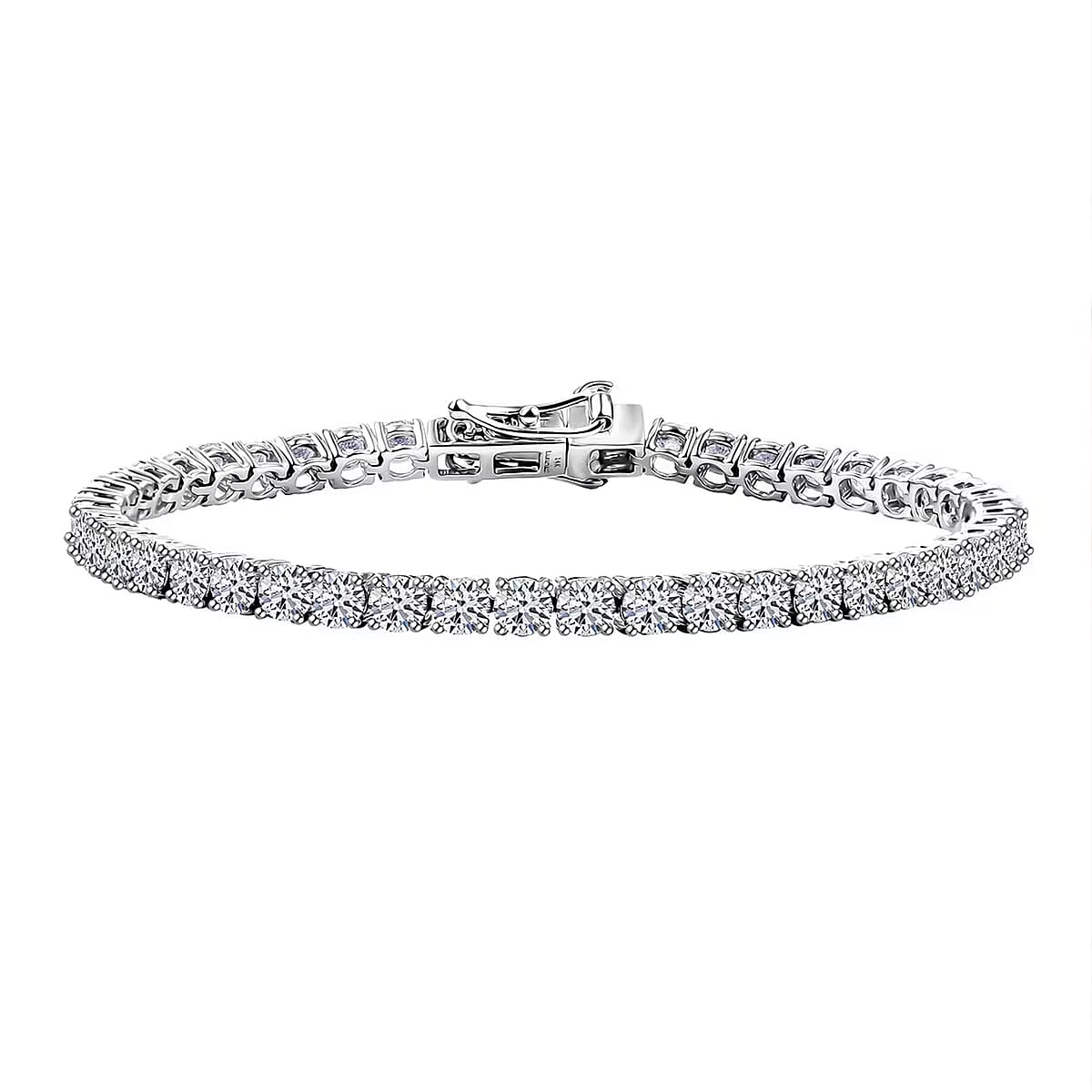Luxuriant Lab Grown Diamond E-F VS 7.00 ctw Tennis Bracelet in 14K White Gold (6.50 In) image number 0