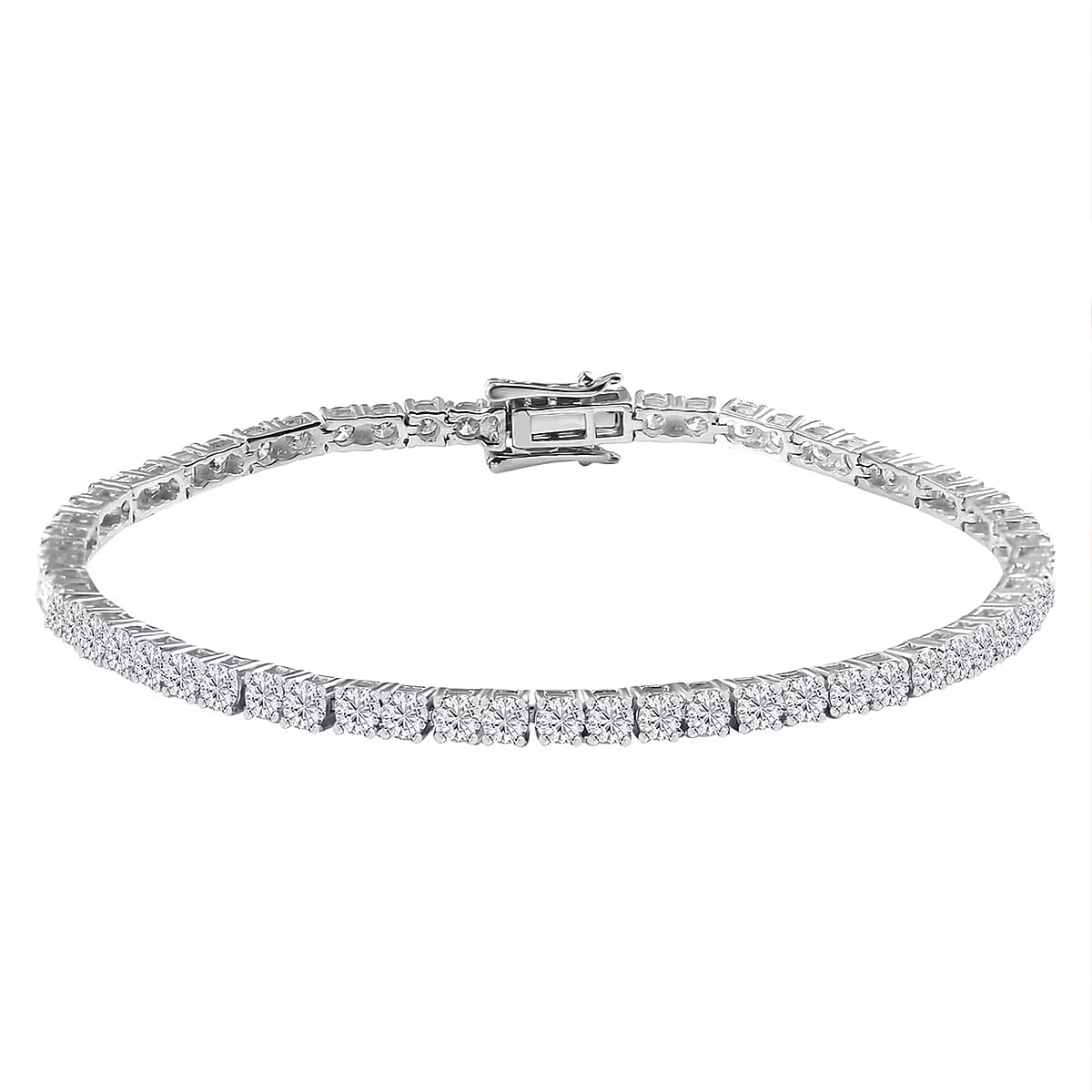 Luxuriant Lab Grown Diamond E-F VS 7.00 ctw Tennis Bracelet in 14K White Gold (8.00 In) image number 0
