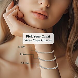 Luxuriant Lab Grown Diamond E-F VS 7.00 ctw Tennis Bracelet in 14K Yellow Gold (6.50 In) (Del. in 10-12 Days)