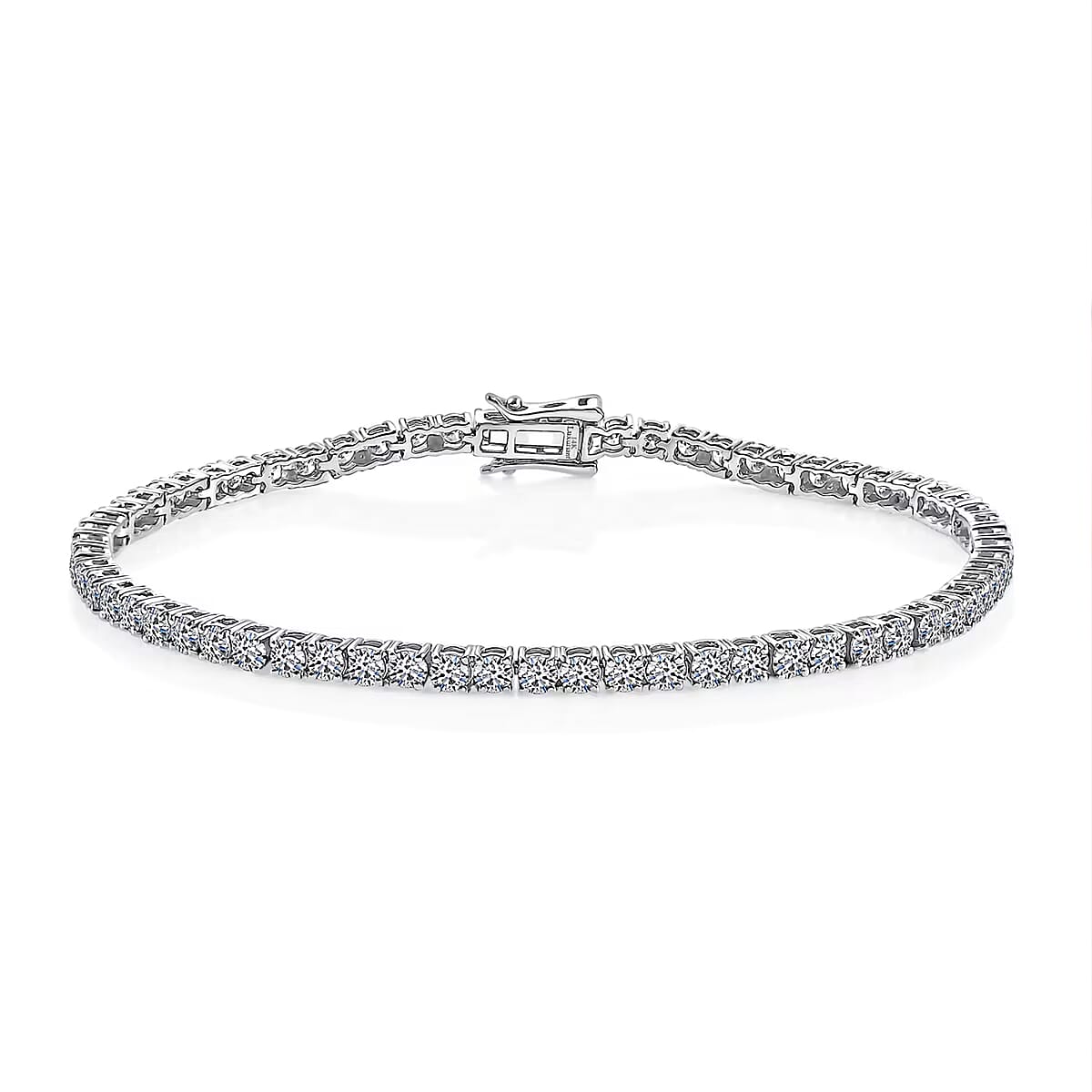 Luxuriant Lab Grown Diamond E-F VS 5.00 ctw Tennis Bracelet in 14K White Gold (7.25 In) image number 0