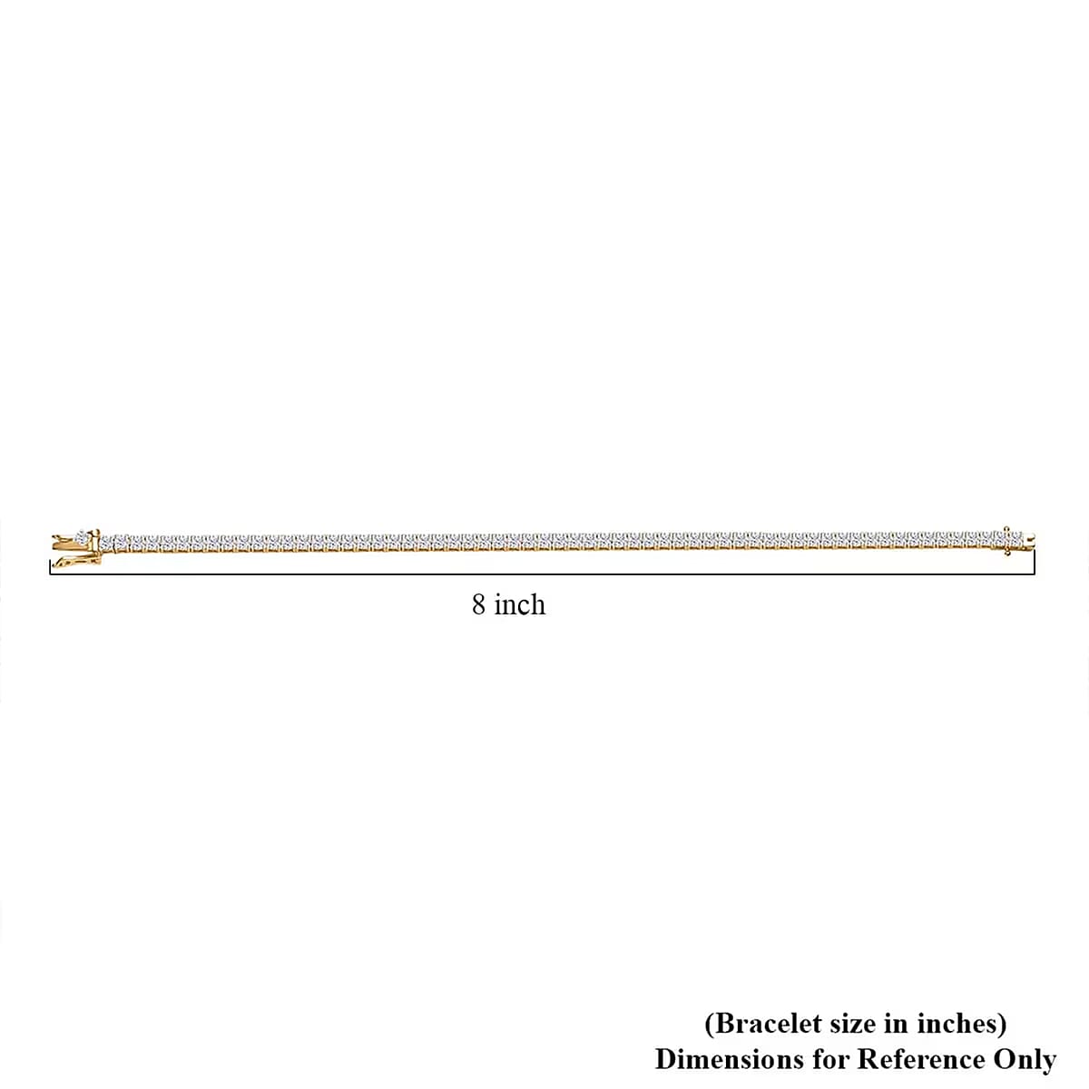 Luxuriant Lab Grown Diamond E-F VS 5.00 ctw Tennis Bracelet in 14K Yellow Gold (8.00 In) image number 6