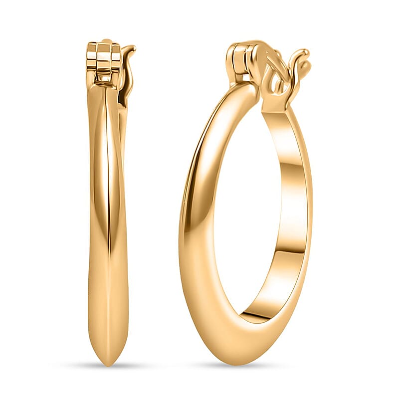 Luxoro Classic Hoop Earrings in 10K Yellow Gold 3.74 Grams
