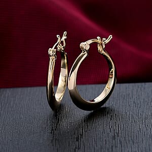 Luxoro Classic Hoop Earrings in 10K Yellow Gold 3.74 Grams