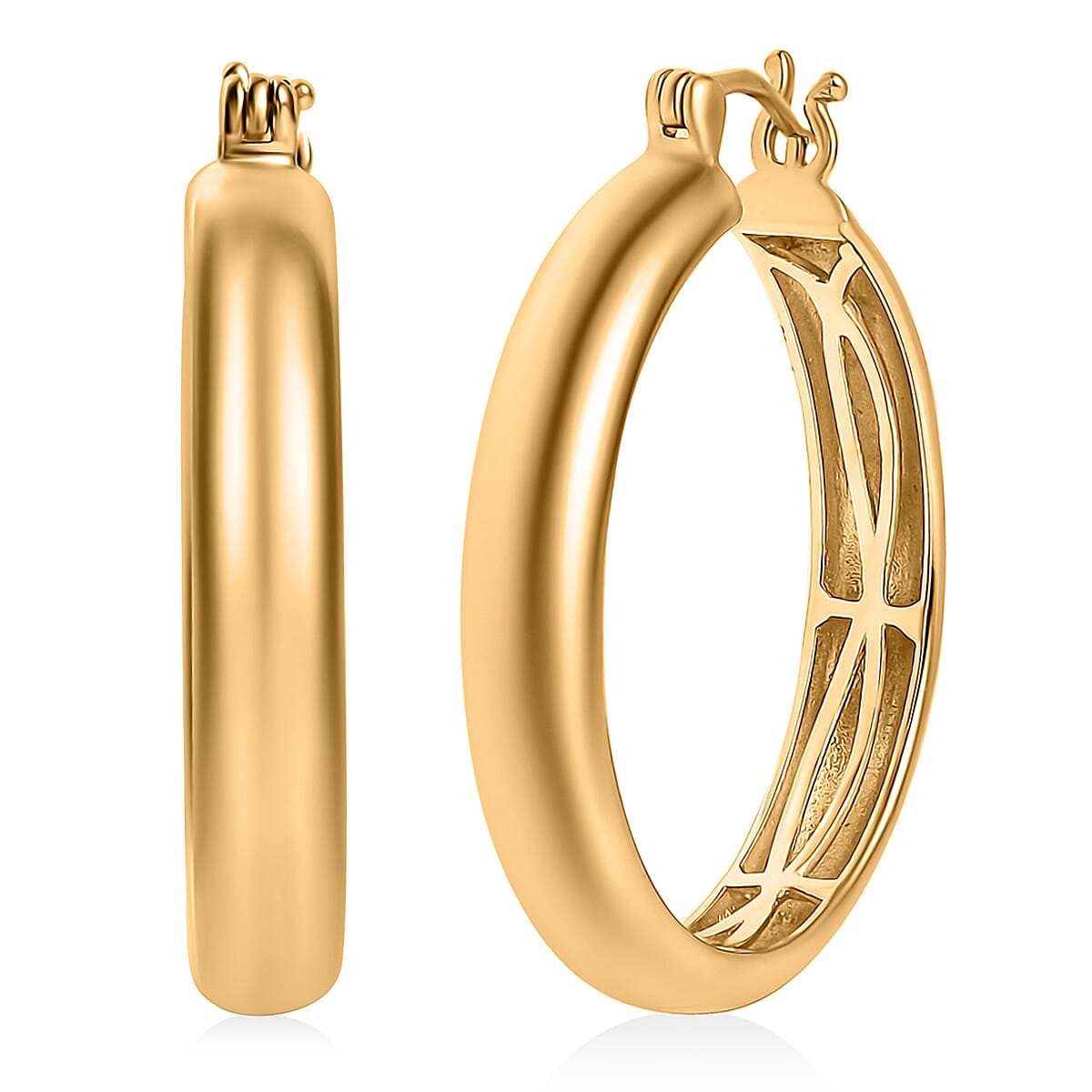 EverTrue Bronzella Collection Hoop Earrings in 18K YG Plated Bronze image number 0
