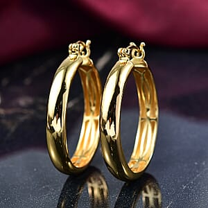 EverTrue Bronzella Collection Hoop Earrings in 18K YG Plated Bronze