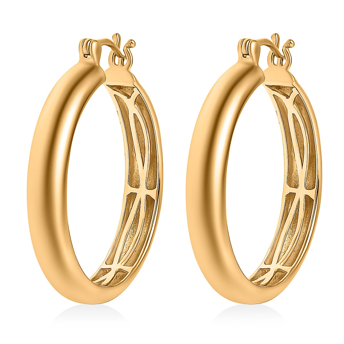 EverTrue Bronzella Collection Hoop Earrings in 18K YG Plated Bronze image number 3