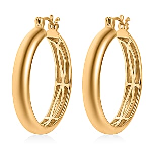 EverTrue Bronzella Collection Hoop Earrings in 18K YG Plated Bronze