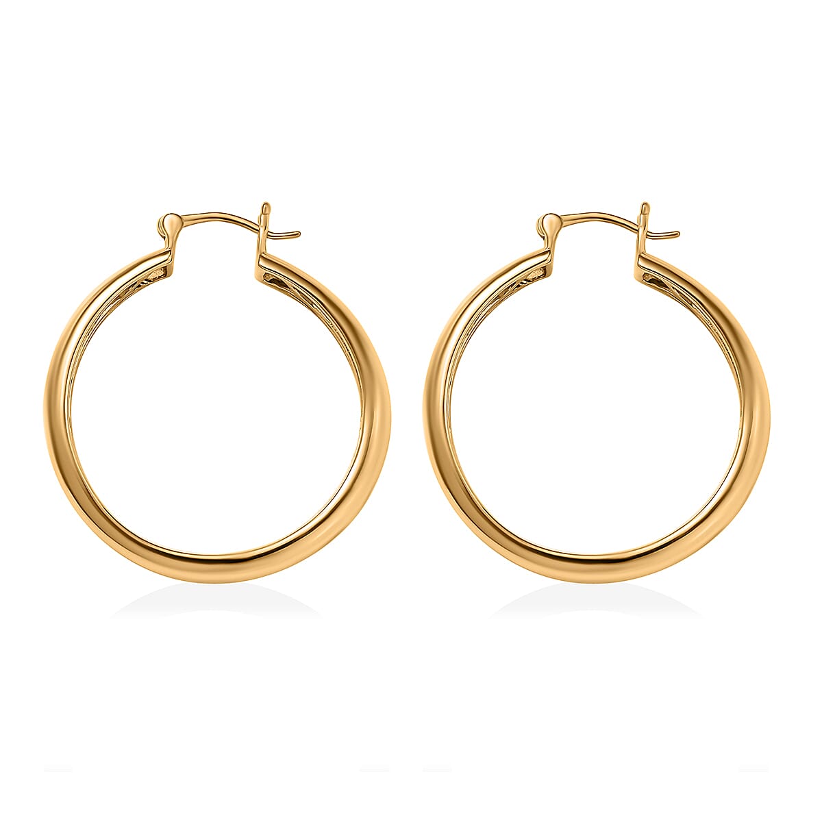 EverTrue Bronzella Collection Hoop Earrings in 18K YG Plated Bronze image number 4