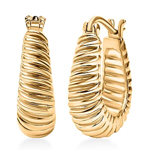 EverTrue Bronzella Collection Twisted Rope Hoop Earrings in 18K YG Plated Bronze