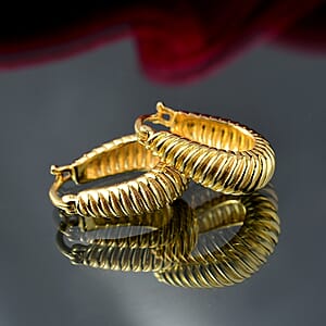 EverTrue Bronzella Collection Twisted Rope Hoop Earrings in 18K YG Plated Bronze