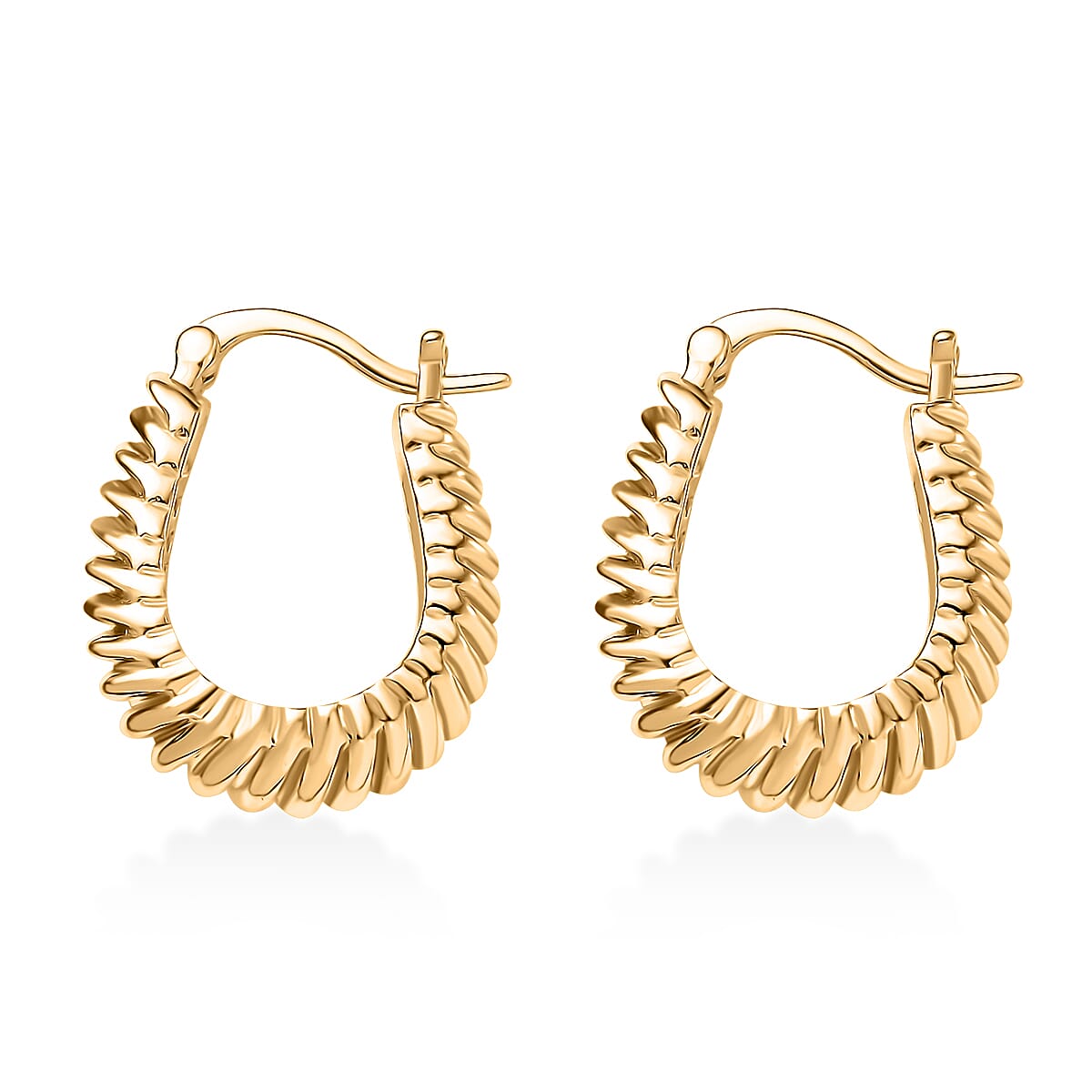 EverTrue Bronzella Collection Twisted Rope Hoop Earrings in 18K YG Plated Bronze image number 3