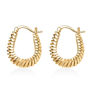 EverTrue Bronzella Collection Twisted Rope Hoop Earrings in 18K YG Plated Bronze