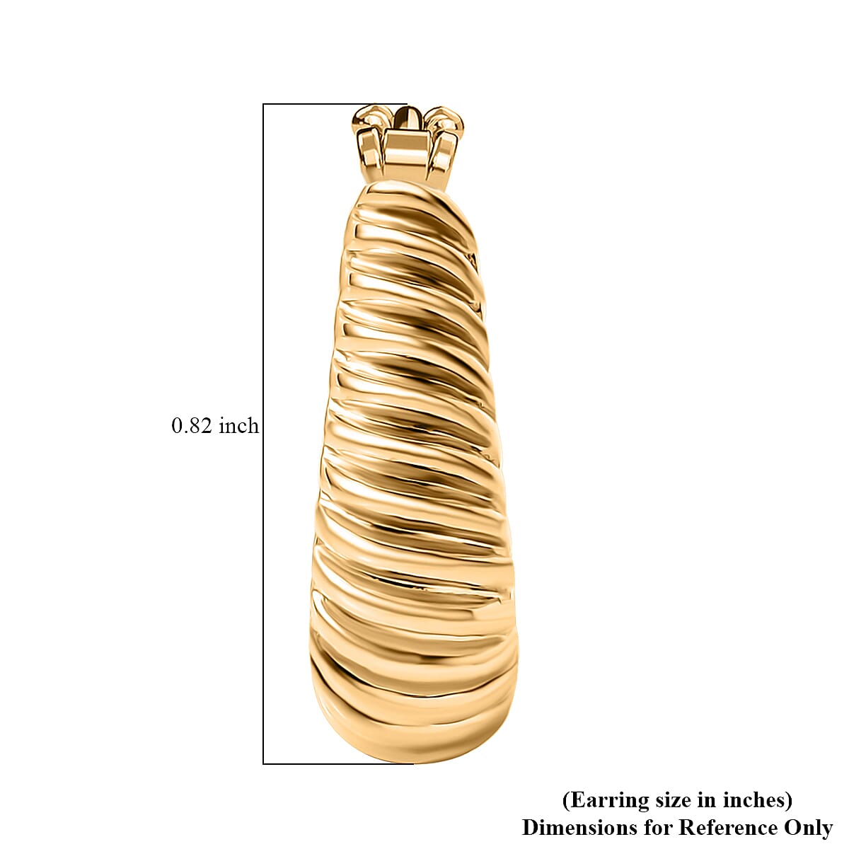 EverTrue Bronzella Collection Twisted Rope Hoop Earrings in 18K YG Plated Bronze image number 4