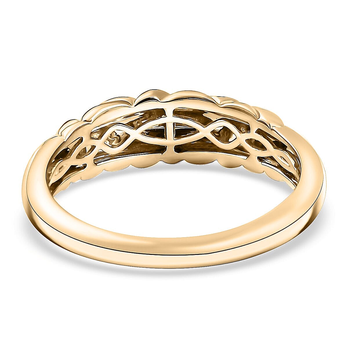 Luxoro 10K Yellow Gold Weaving Ring (Size 6.0) 3.50 Grams image number 4