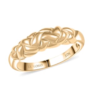 Luxoro 10K Yellow Gold Weaving Ring (Size 8.0) 3.50 Grams