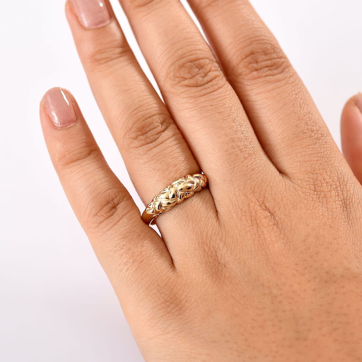 Luxoro 10K Yellow Gold Weaving Ring (Size 8.0) 3.50 Grams image number 2
