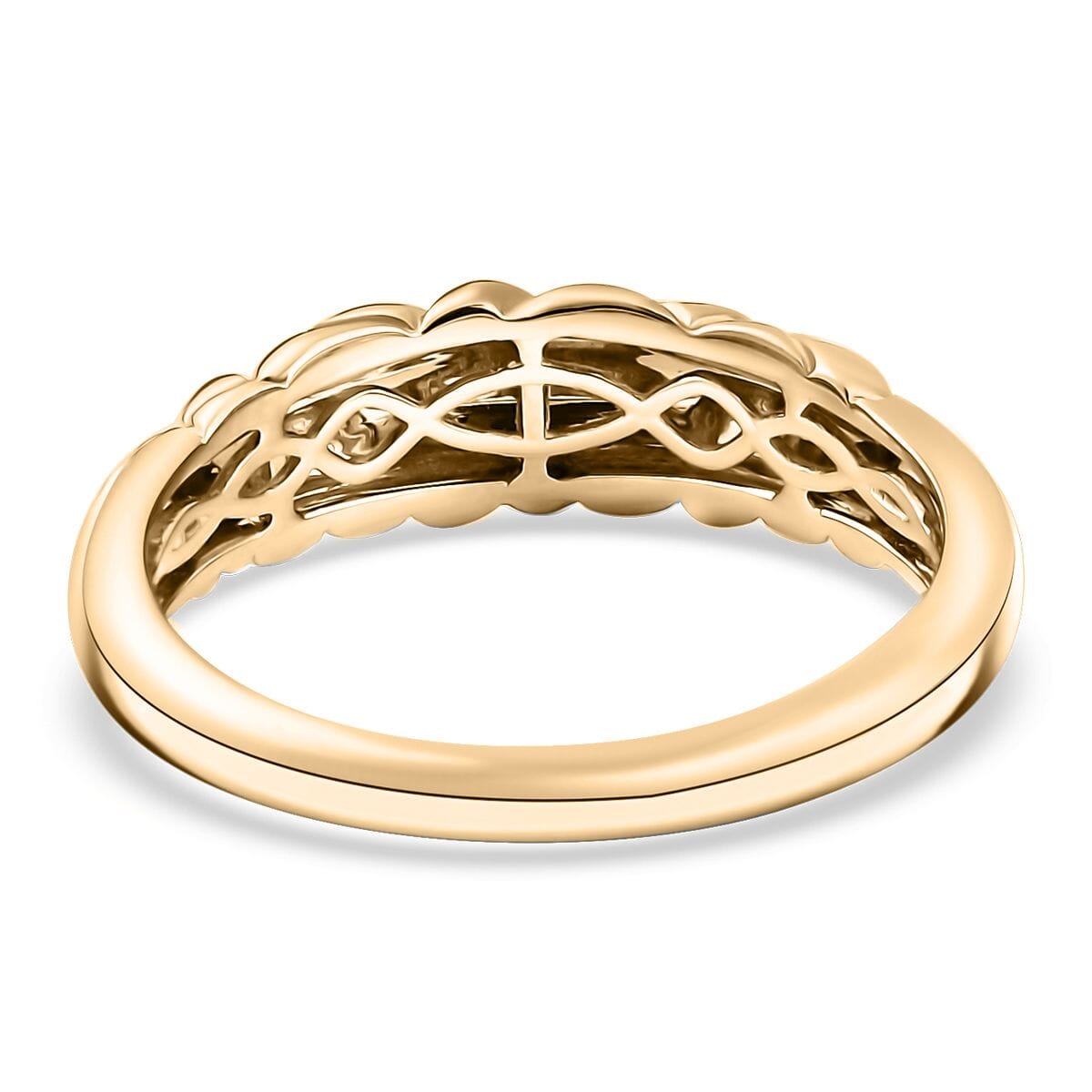 Luxoro 10K Yellow Gold Weaving Ring (Size 8.0) 3.50 Grams image number 4