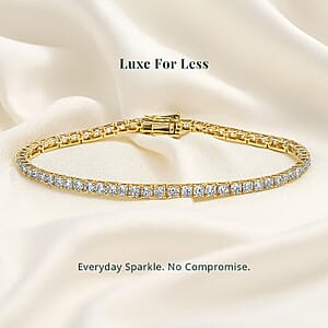 Luxuriant Lab Grown Diamond E-F VS 5.00 ctw Tennis Bracelet in 14K Yellow Gold (7.25 In) (Del. in 10-12 Days)