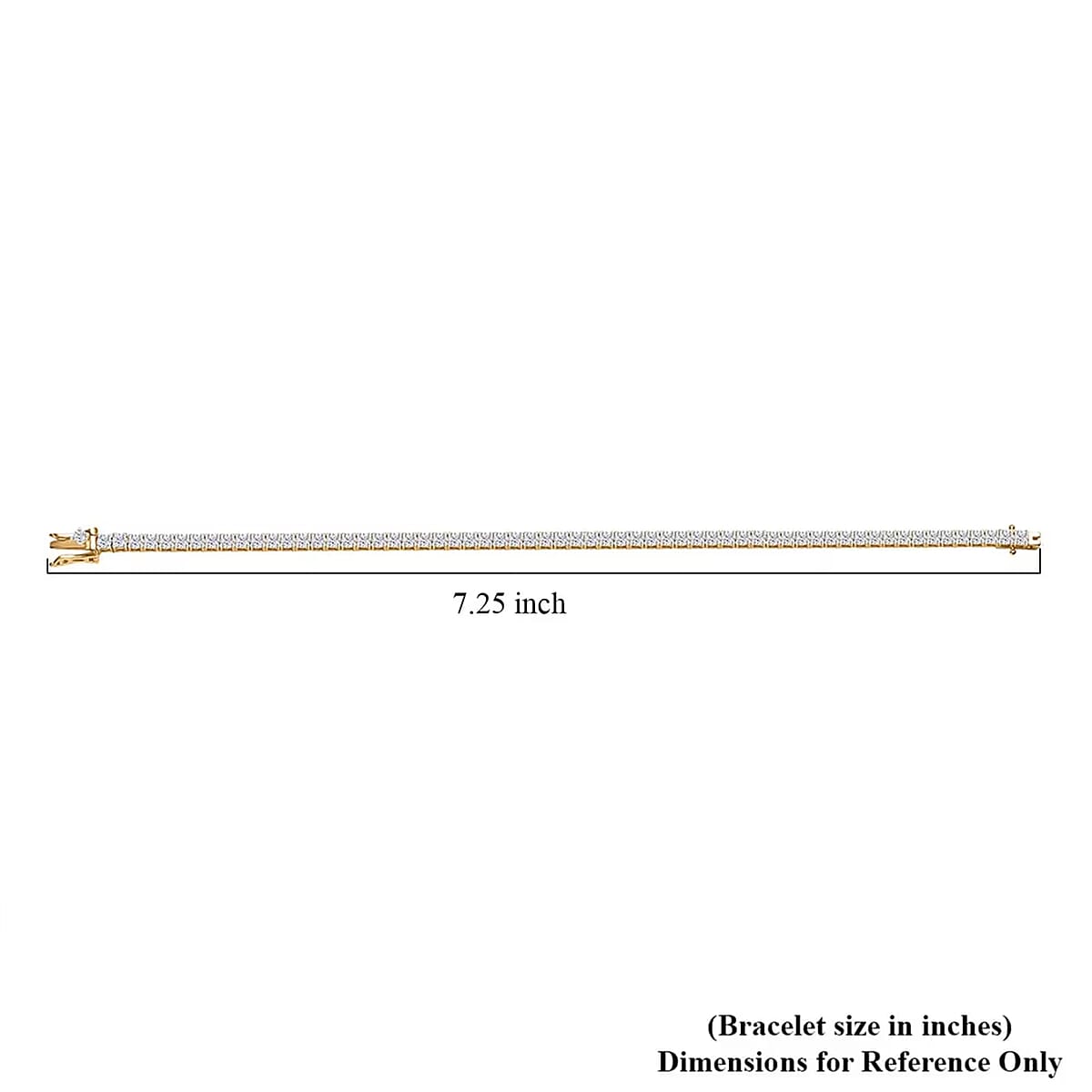 Luxuriant Lab Grown Diamond E-F VS 5.00 ctw Tennis Bracelet in 14K Yellow Gold (7.25 In) image number 6