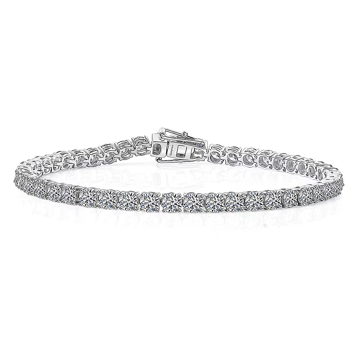 Luxuriant Lab Grown Diamond E-F VS 5.00 ctw Tennis Bracelet in 14K White Gold (6.50 In) image number 0