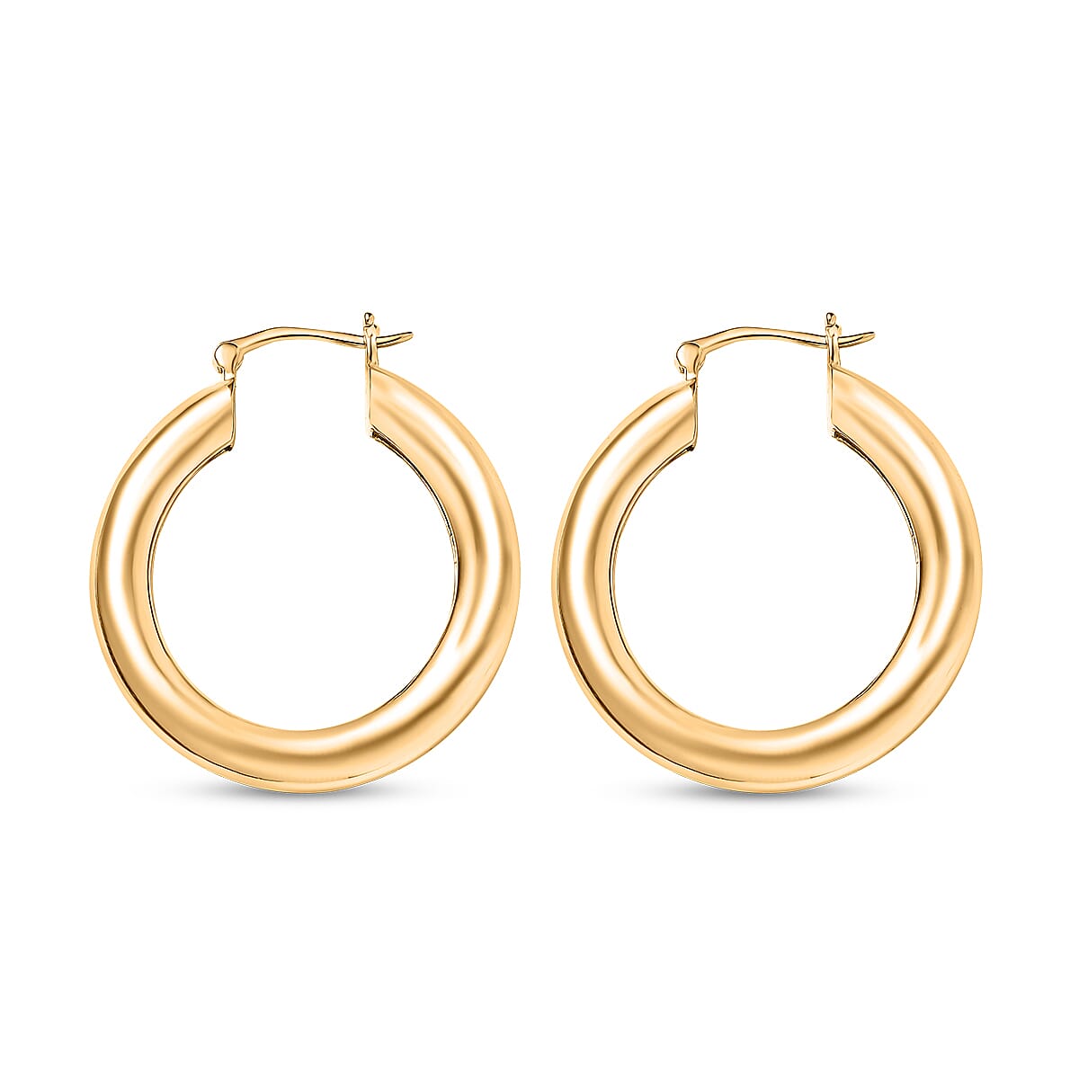 EverTrue Bronzella Collection Hoop Earrings in 18K YG Plated Bronze image number 3