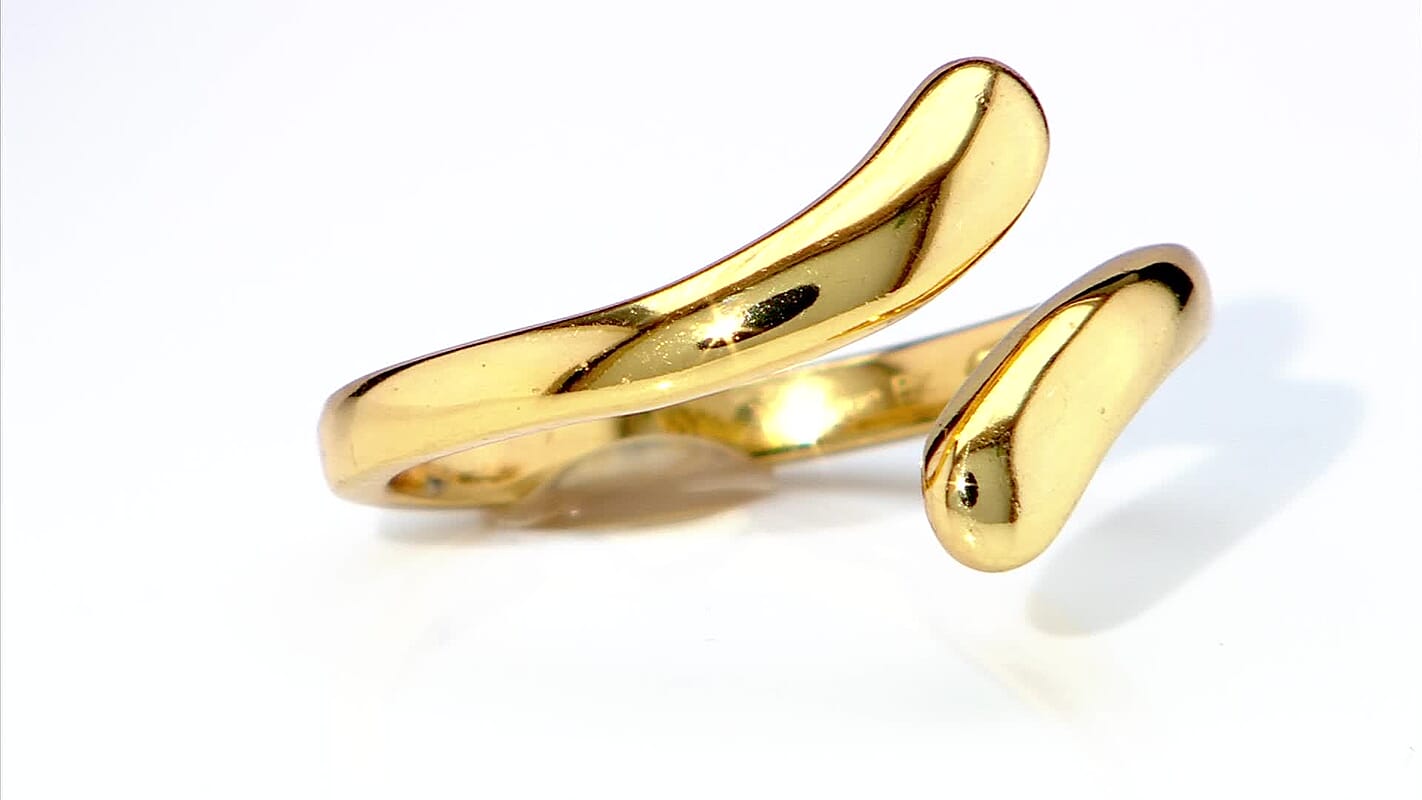 EverTrue Bypass Ring in 18K YG Plated Bronze (Size 10.0)