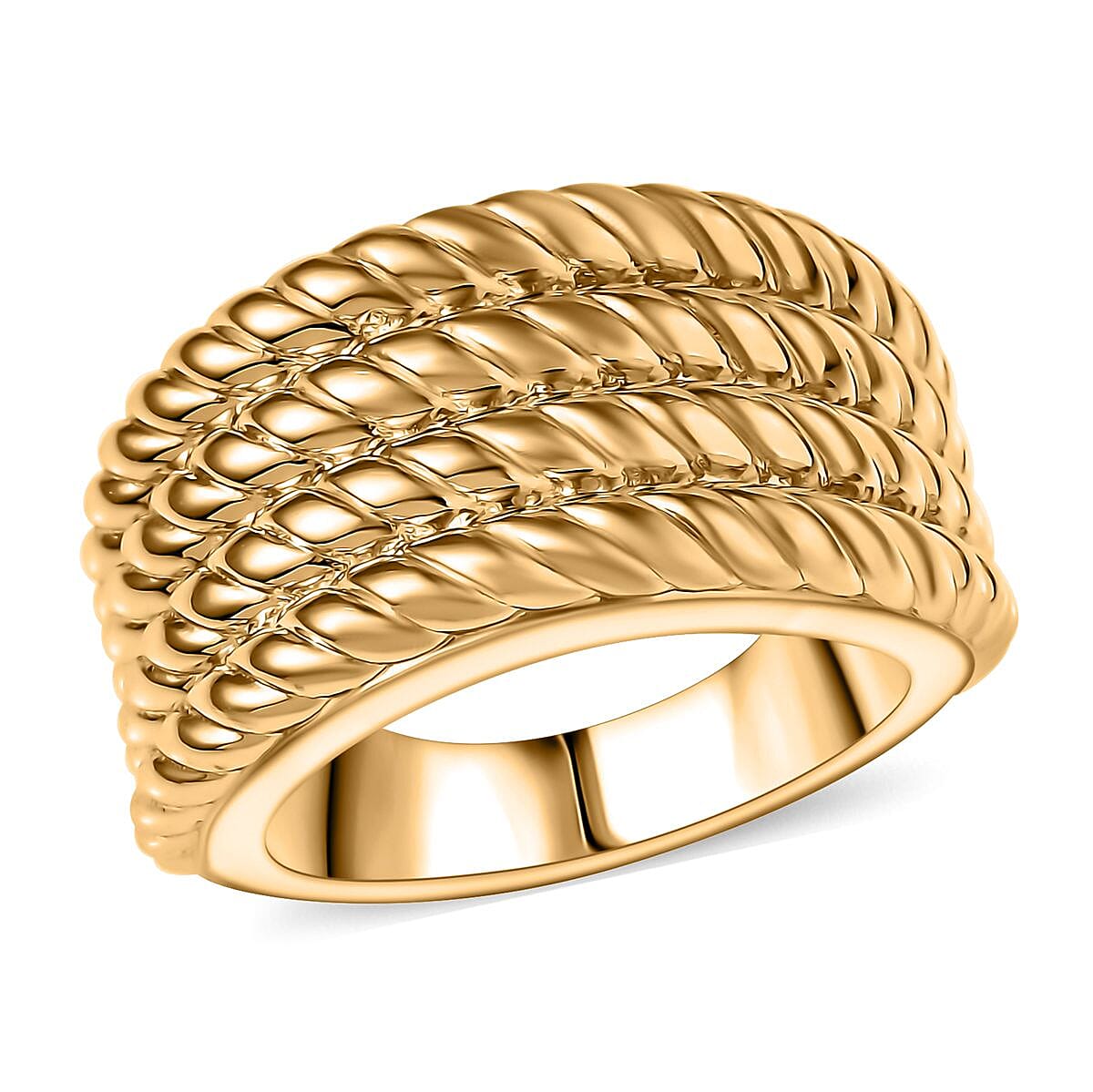 EverTrue Bronzella Collection Twisted Tide Ring in 18K YG Plated Bronze (Size 7.0) image number 0