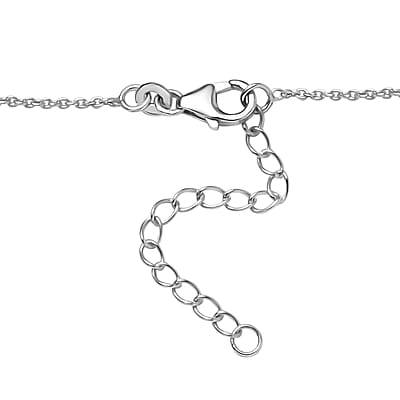 D'Joy Tanzanite 10.65 ctw Heart Necklace 18 Inches in Rhodium Over Sterling Silver