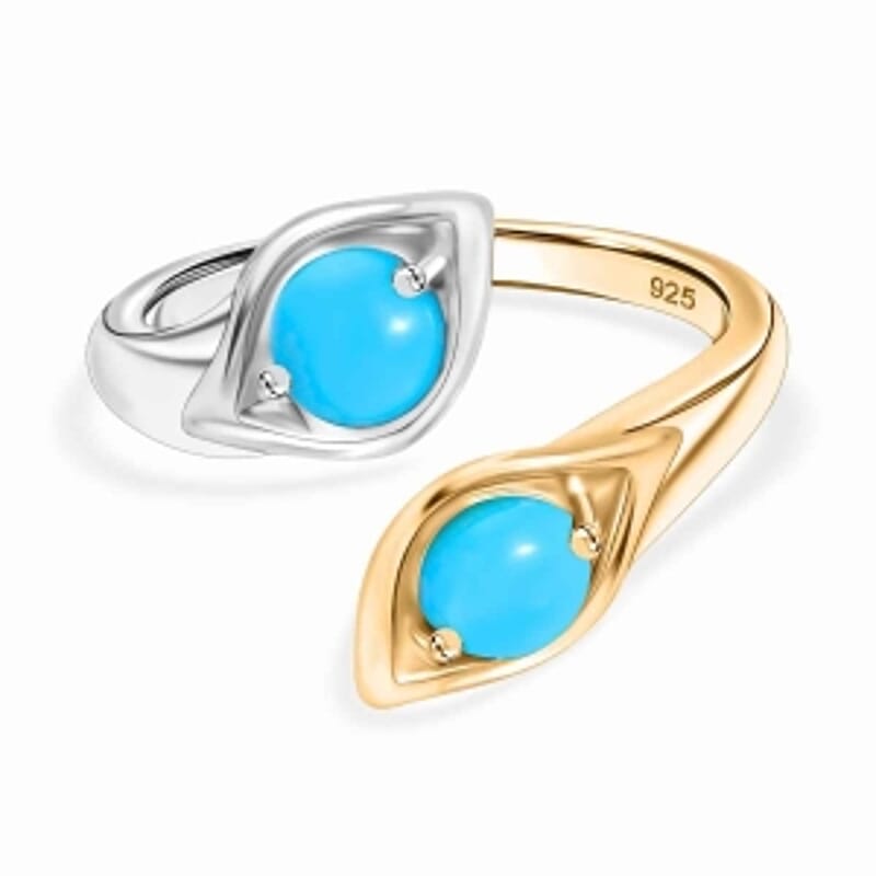 Sleeping Beauty Turquoise 1.04 ctw Ring in Sterling Silver (Size 9.0)