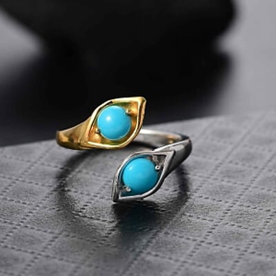 Sleeping Beauty Turquoise 1.04 ctw Ring in Sterling Silver (Size 9.0)