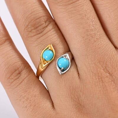 Sleeping Beauty Turquoise 1.04 ctw Ring in Sterling Silver (Size 9.0)