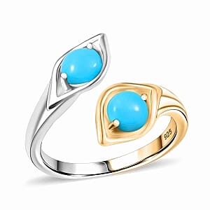 Sleeping Beauty Turquoise 1.04 ctw Ring in Sterling Silver (Size 9.0)