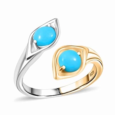 Sleeping Beauty Turquoise 1.04 ctw Ring in Sterling Silver (Size 9.0)