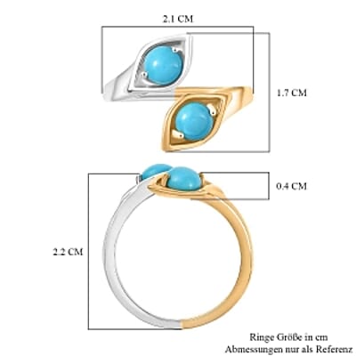 Sleeping Beauty Turquoise 1.04 ctw Ring in Sterling Silver (Size 9.0)