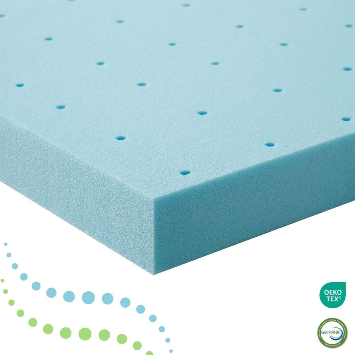 L'Baiet Cooling Gel Medium Firm Memory Foam Mattress Topper | 3 Twin Size image number 6