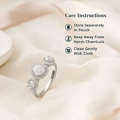 IGI Certified Luxuriant Lab Grown Diamond E-F VS 2.00 ctw Ring in 950 Platinum