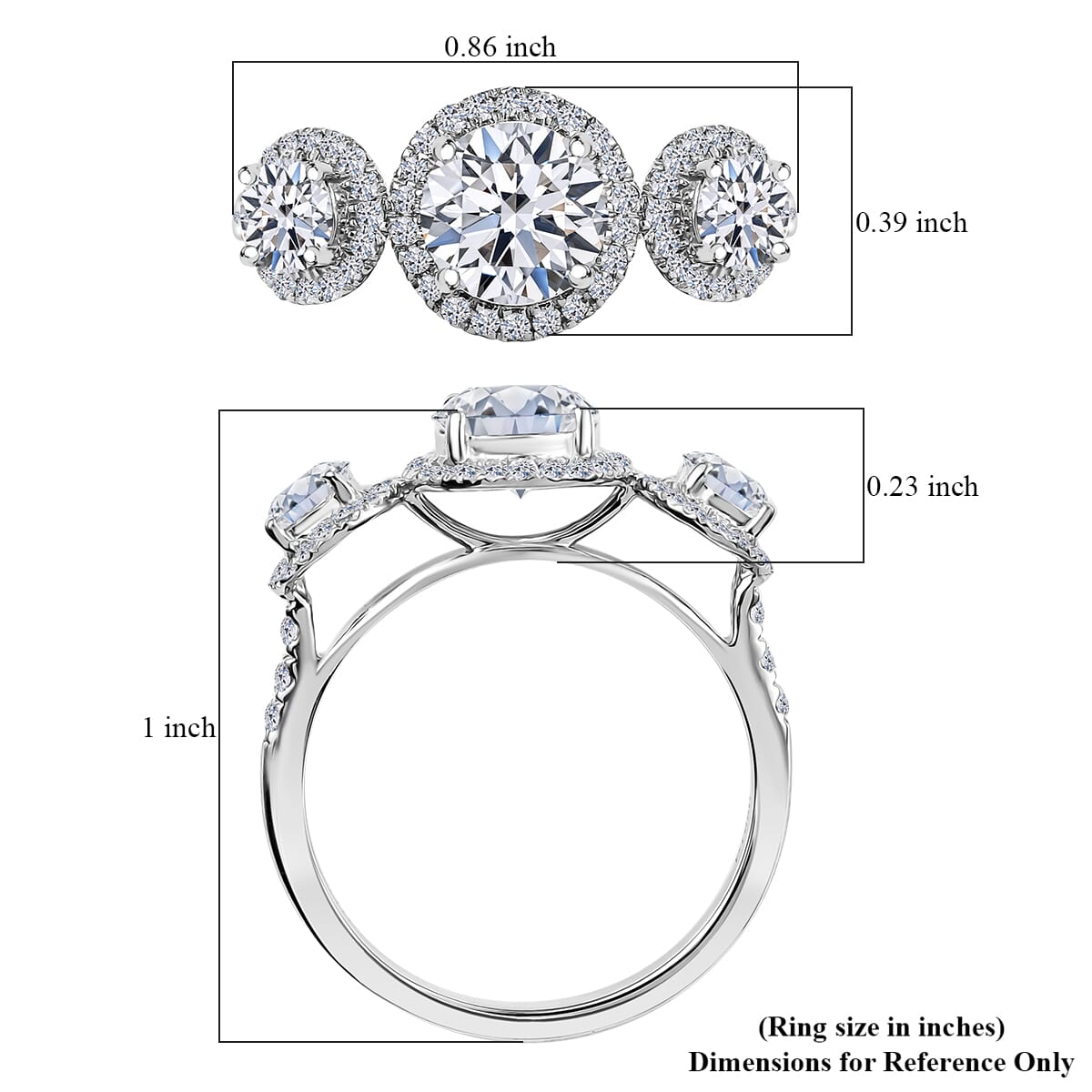 IGI Certified Luxuriant Lab Grown Diamond E-F VS 2.00 ctw Ring in 950 Platinum image number 5