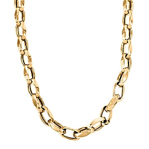 Italian Oval Link Chain Necklace in 10K Yellow Gold 20 Inches 13.44 Grams