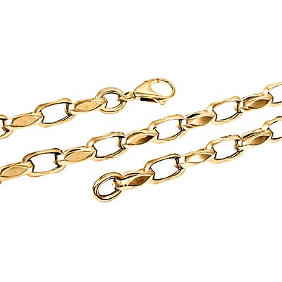 Italian Oval Link Chain Necklace in 10K Yellow Gold 20 Inches 13.44 Grams
