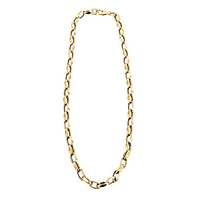 Italian Oval Link Chain Necklace in 10K Yellow Gold 20 Inches 13.44 Grams